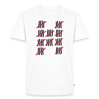Anniversaire 50 années - T-shirt Premium bio Homme - blanc - Devant - Nico (187cm)
