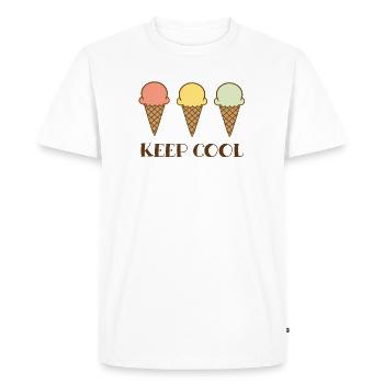 Keep cool - T-shirt Premium bio Homme - blanc - Devant - Nico (187cm)