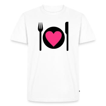 manger - T-shirt Premium bio Homme - blanc - Devant - Nico (187cm)