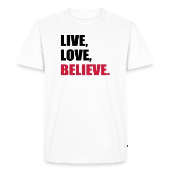 La foi - T-shirt Premium bio Homme - blanc - Devant - Nico (187cm)