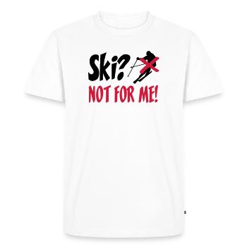 I hate Ski - T-shirt Premium bio Homme - blanc - Devant - Nico (187cm)