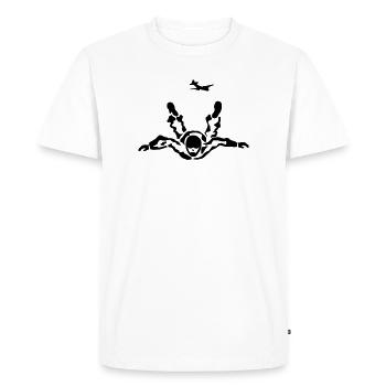 skydiver - Men's Premium Organic T-Shirt - white - Front - Nico (187cm)
