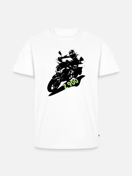 KZ900schrift2 - Männer Premium Bio T-Shirt - Weiß
