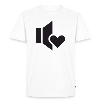 Heart and Word - Men's Premium Organic T-Shirt - white - Front - Nico (187cm)