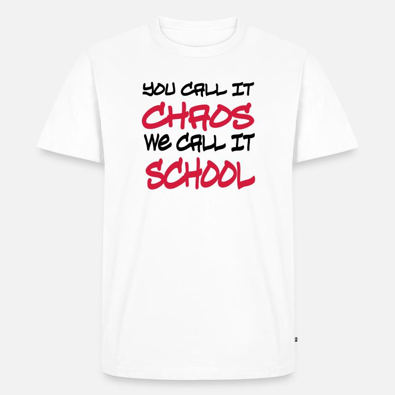 Schule - Männer Premium Bio T-Shirt - Weiß