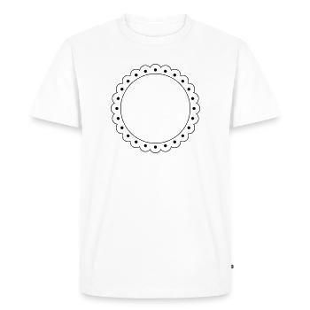 bord arrondi du contour de la vague - T-shirt Premium bio Homme - blanc - Devant - Nico (187cm)