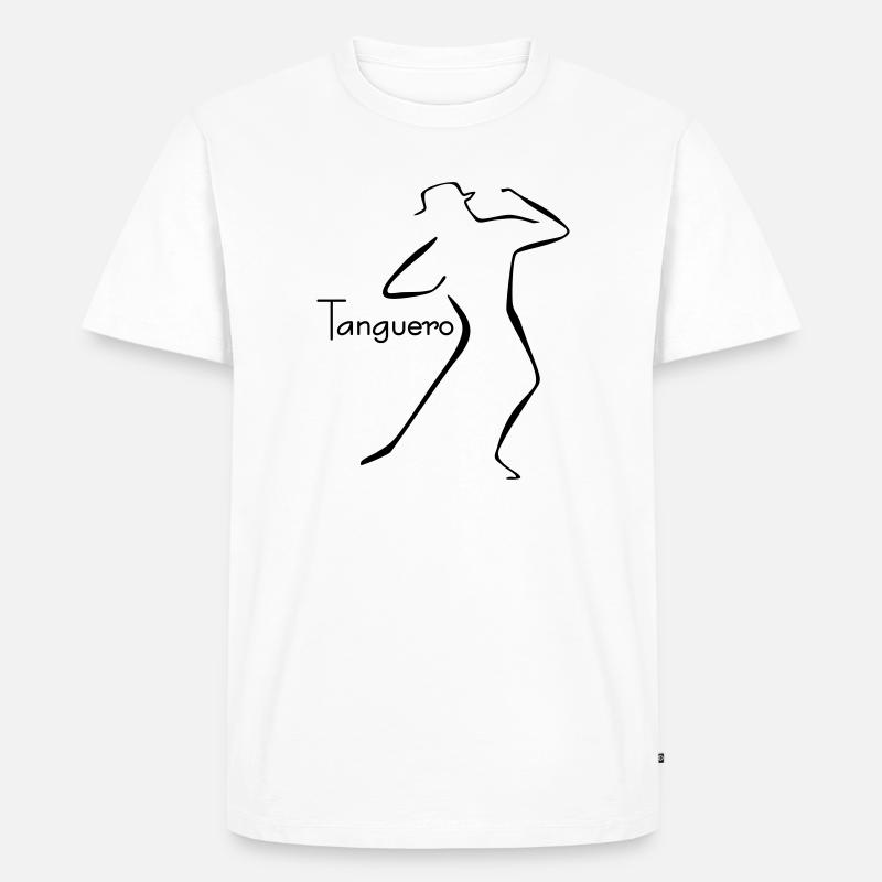Tango-5 - Männer Premium Bio T-Shirt - Weiß