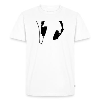 headphones_vector - T-shirt Premium bio Homme - blanc - Devant - Nico (187cm)