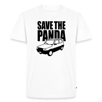 Save the panda - Men's Premium Organic T-Shirt - white - Front - Nico (187cm)