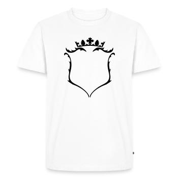 Un blason avec une couronne - T-shirt Premium bio Homme - blanc - Devant - Nico (187cm)