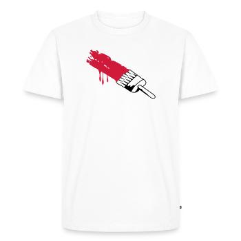 Une brosse avec des couleurs - T-shirt Premium bio Homme - blanc - Devant - Nico (187cm)