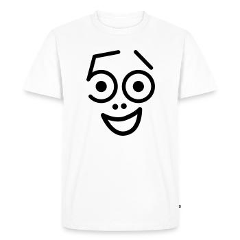 50 ans et toujours frais! - T-shirt Premium bio Homme - blanc - Devant - Nico (187cm)