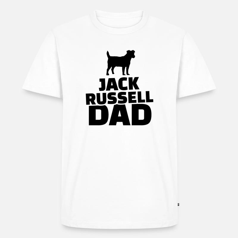 Jack Russel Dad - Männer Premium Bio T-Shirt - Weiß