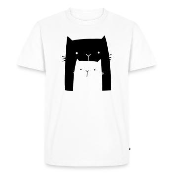 Cats chat famille cadeau maman enfant - T-shirt Premium bio Homme - blanc - Devant - Nico (187cm)