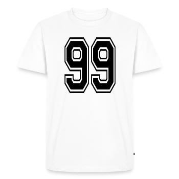 99 - T-shirt Premium bio Homme - blanc - Devant - Nico (187cm)