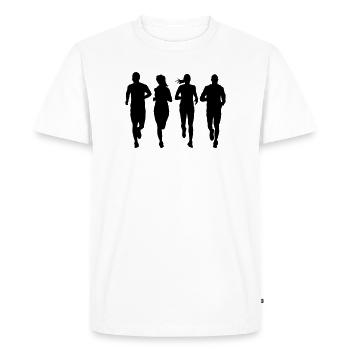 couple en cours d'exécution - T-shirt Premium bio Homme - blanc - Devant - Nico (187cm)