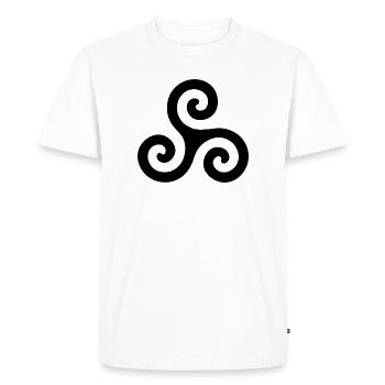 Triskele - T-shirt Premium bio Homme - blanc - Devant - Nico (187cm)