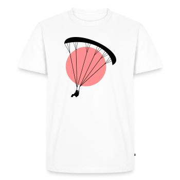 Paraglider Sunset Vector - T-shirt Premium bio Homme - blanc - Devant - Nico (187cm)