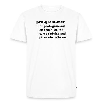 Programmer dictionary definition - Men's Premium Organic T-Shirt - white - Front - Nico (187cm)