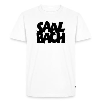 Saalbach - Men's Premium Organic T-Shirt - white - Front - Nico (187cm)