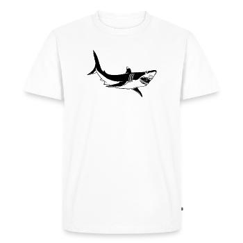 Requins - T-shirt Premium bio Homme - blanc - Devant - Nico (187cm)