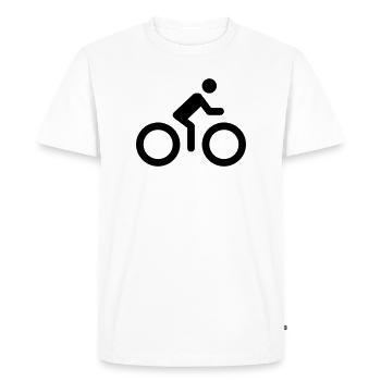 Bicycle logo - Men's Premium Organic T-Shirt - white - Front - Nico (187cm)