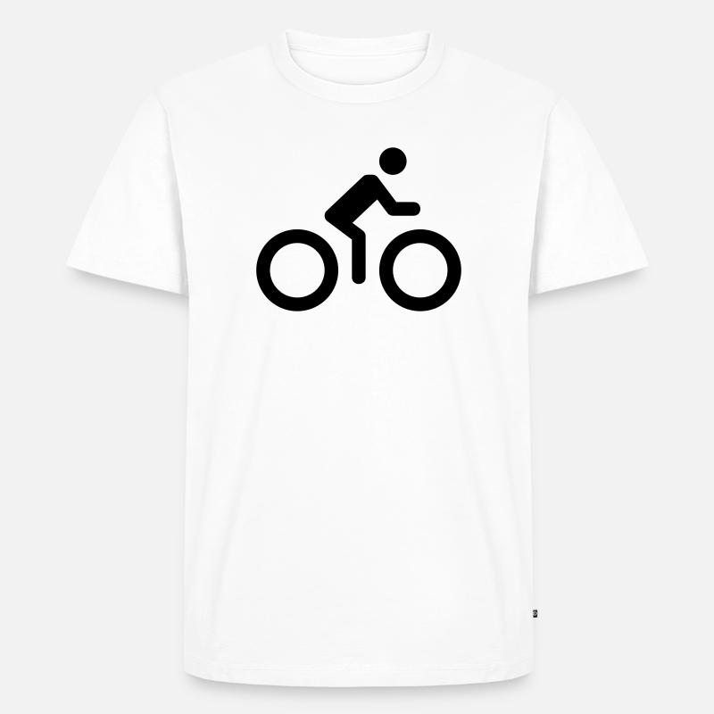 Bicycle Logo - Männer Premium Bio T-Shirt - Weiß