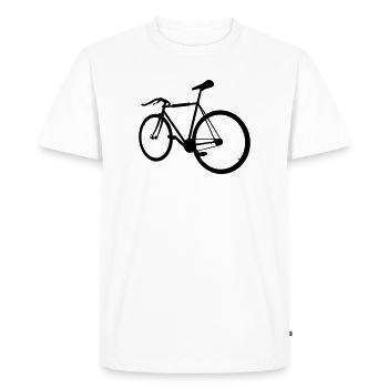 Vélo hipster - T-shirt Premium bio Homme - blanc - Devant - Nico (187cm)