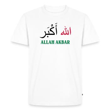 Allah Akbar - T-shirt Premium bio Homme - blanc - Devant - Nico (187cm)