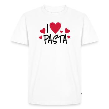 pasta - Men's Premium Organic T-Shirt - white - Front - Nico (187cm)
