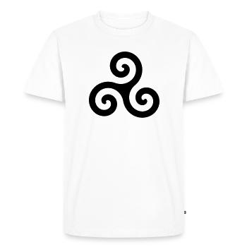 Bretagne - T-shirt Premium bio Homme - blanc - Devant - Nico (187cm)