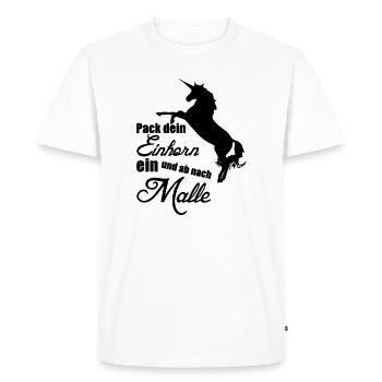 Einhorn Urlaub Mallorca Geschenk - Männer Premium Bio T-Shirt - Weiß - Vorne - Nico (187cm)