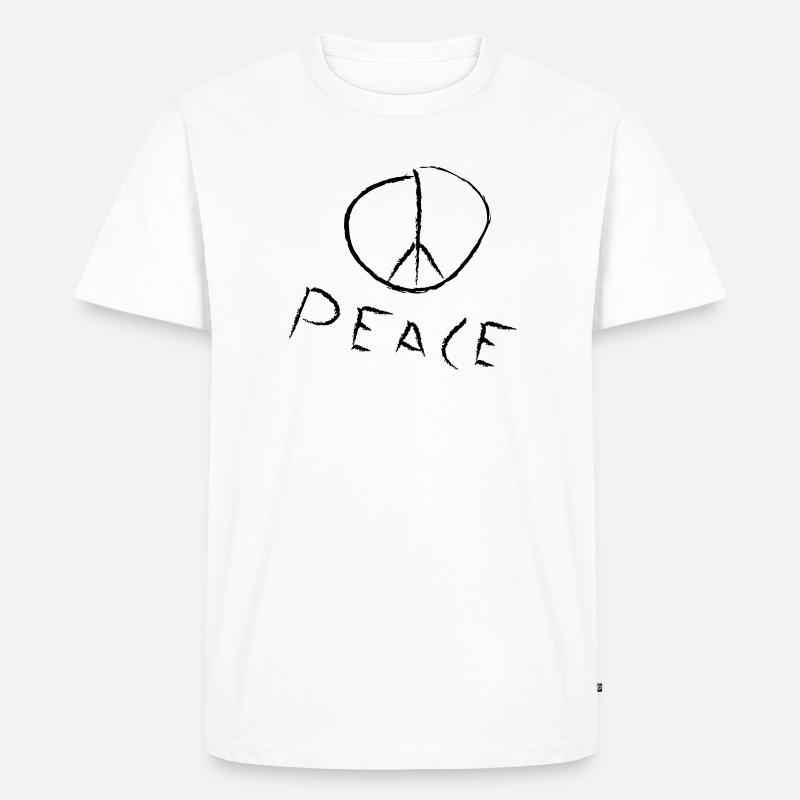 peace exit-shirt - Männer Premium Bio T-Shirt - Weiß
