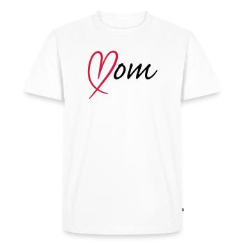Mom Heart | Herz - T-shirt Premium bio Homme - blanc - Devant - Nico (187cm)