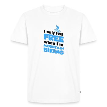 VTT, vélo, vélo, vélo, vélo - T-shirt Premium bio Homme - blanc - Devant - Nico (187cm)