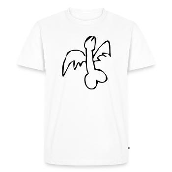 flying flying penis cock exit-shirt - Men's Premium Organic T-Shirt - white - Front - Nico (187cm)