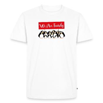 Famille Penguin - Nous sommes la famille - T-shirt Premium bio Homme - blanc - Devant - Nico (187cm)
