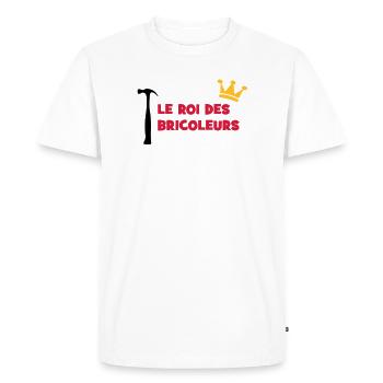 Le Roi des Bricoleurs - T-shirt Premium bio Homme - blanc - Devant - Nico (187cm)
