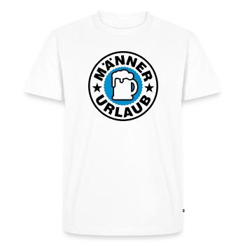 Männer Urlaub | Stempel - Men's Premium Organic T-Shirt - white - Front - Nico (187cm)