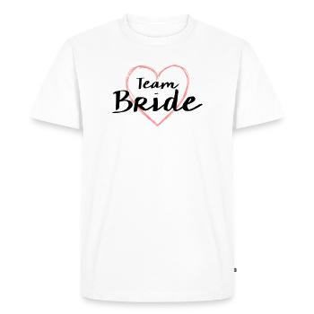 Team Bride Heart Bachelor Party - Men's Premium Organic T-Shirt - white - Front - Nico (187cm)