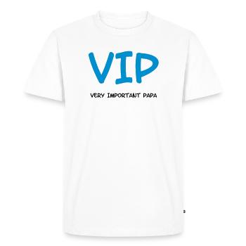 Very Important Papa :) - Men's Premium Organic T-Shirt - white - Front - Nico (187cm)