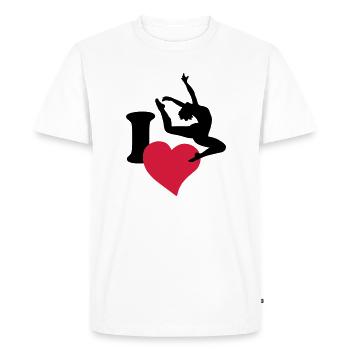 I love to dance - Men's Premium Organic T-Shirt - white - Front - Nico (187cm)