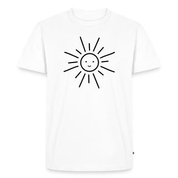 Soleil soleil face au soleil brillant - T-shirt Premium bio Homme - blanc - Devant - Nico (187cm)