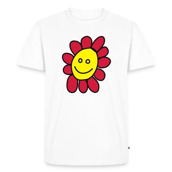 Je suis une fleur - T-shirt Premium bio Homme - blanc - Devant - Nico (187cm)