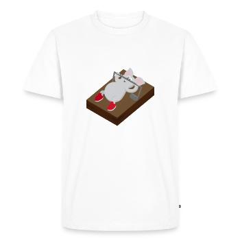 La formation de souricière de souris d'enfant de souris de motif d'enfant - T-shirt Premium bio Homme - blanc - Devant - Nico (187cm)