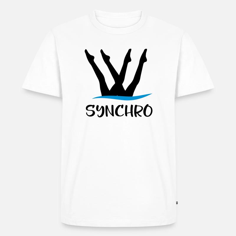 Nage synchrone - T-shirt Premium bio Homme - blanc