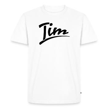 Tim | tim - T-shirt Premium bio Homme - blanc - Devant - Nico (187cm)