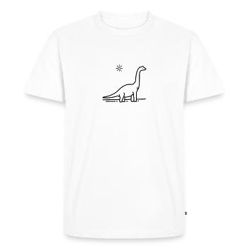 Dinosaurier - Männer Premium Bio T-Shirt - Weiß - Vorne - Nico (187cm)