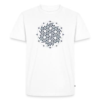 Antahkarana, géométrie sacrée - T-shirt Premium bio Homme - blanc - Devant - Nico (187cm)