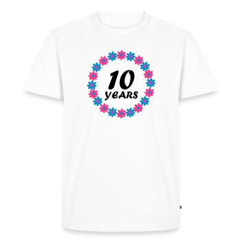 10 ans - T-shirt Premium bio Homme - blanc - Devant - Nico (187cm)